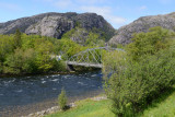 Bridge over the Sirena River at na-Sira, which forms the boundary between Rogaland and Agder counties