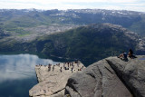 Climbing above Preikestolen, Lysefjord