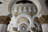 The Toledo Congreational Synagogue is divided into 5 aisles by mujdar horseshoe arches