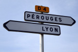 French Road Signs - Lyon and Prouges