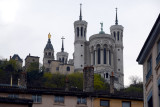 La Basilique Notre Dame de Fourvire from Place Saint-Jean