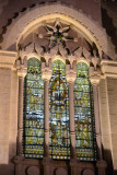 Illuminated stained glass windows, Basilique Notre-Dame de Fourvire
