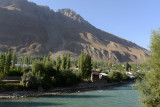 The Ghund River passing through Khorog before it joins the Panj River