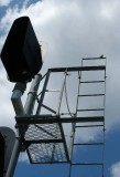 Signal tower as bird perch