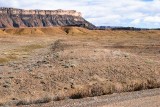 Old railroad grade, looking northeast from Frontage Road