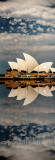 Sydney Opera House with Manly ferry abstract