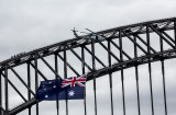 Australian Flag flown over Sydney Harbour Bridge 