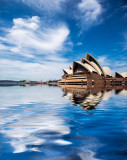 Sydney Opera House with clouds