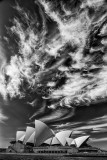 Sydney Opera House in monochrome