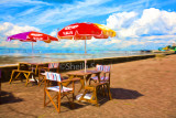 Chairs and umbrellas at Southend on Sea