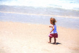 Little girl on beach 