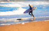 Surfing girl