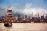 Southern Swan sails on Sydney Harbour
