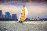 Victoire yacht and Sydney Opera House 