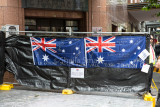 Aussie flags in Martin Place