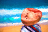 Lady in pink hat