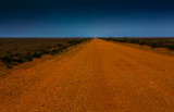 Outback road into Mungo National Park