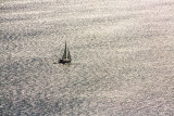 Yacht at Barrenjoey Headland