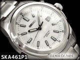 2013 SEIKO KINETIC MENS 100M WR SKA461 SKA461P1 WHITE DIAL SS WITH BOX