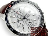 NEW SEIKO FLIGHTMASTER SOLAR POWER SSC013P SSC013P1 w/ WHITE DIAL, LEATHER BAND