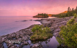 41.2 - Split Rock Lighthouse (Beach): Looking Towards Ellingsen Island At Dawn 
