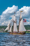 TS-32.1 - Tall Ships:  Pride Of Baltimore, Vertical, Full Clouds 