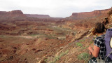 Hiking an old mining track above the Dirty Devil