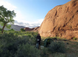 Camp at the southern end of Halls Creek before it merges with Lake Powell 