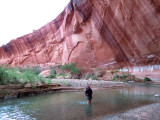 Its 7.30 and our feet are getting cold with the constant wading