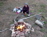 A rare camp fire on the east side of the Sangre de Cristo's