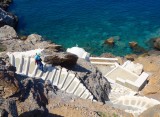 Stairs to Christian chapel on Telendos