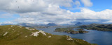 June 16 loch laxford sea kayak- Ben Stack, Arkle and Foinaven in background