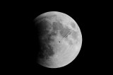 Partial Lunar Eclipse Phase with Plane