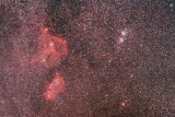 The Heart and Soul nebulae, IC 1805 and IC 1848, in Cassiopeia