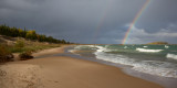 Lake Michigan Beach and Rainbow 