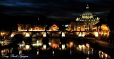 St Peters Cathedral, Sant Angelo Bridge, Tiber River, Rome, Italy