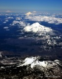 Three Fingered Jack, Mt Washington, Mt Hood, Mt Adams, Mt Rainier, Cascade Mountains Range 