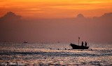 lifeguard on duty, Sao Bien public beach, South China Sea, Da Nang, Vietnam  