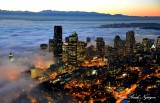 Seattle in Fog Washington