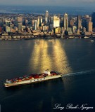 Leave Port of Seattle, Seattle Skyline, Washington 