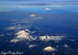 Mt Bachelor, Three Sisters, Mt Washington, Mt Jefferson, Mt Hood, Mt St Helens, Mt Adams, Mt Rainier, Oregon, Washington