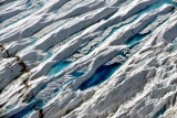 Crevasses and lakes on Knik Glacier, Alaska  