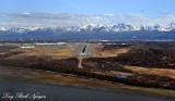 Arrival at Anchorage International Airport, Anchorage, Chugach Mountains, Alaska