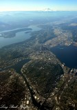 Seattle, Lake Union, Ship Canal, Lake Washington, Elliott Bay, Boeing Field, Mount Rainier, Washington