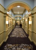Hallway in hotel Edinburgh Scotland UK