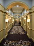 Hallway in hotel Edinburgh Scotland UK  