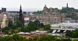 Edinburgh, Rail Station, Calton Hill, Scott Monument, Scotland UK  