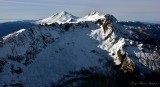 Mt Shuksan, Summit Pyramid, Nooksack Tower, Nooksack Cirque and Glacier, Crystal Glacier, Mt Baker, North Cascades National Park