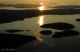 Sunset over Center Island, Lopez Island, San Juan Island, Vancouver Island  