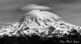 Strong Wind and Lenticular  over Mount Rainier National Park, Washington 